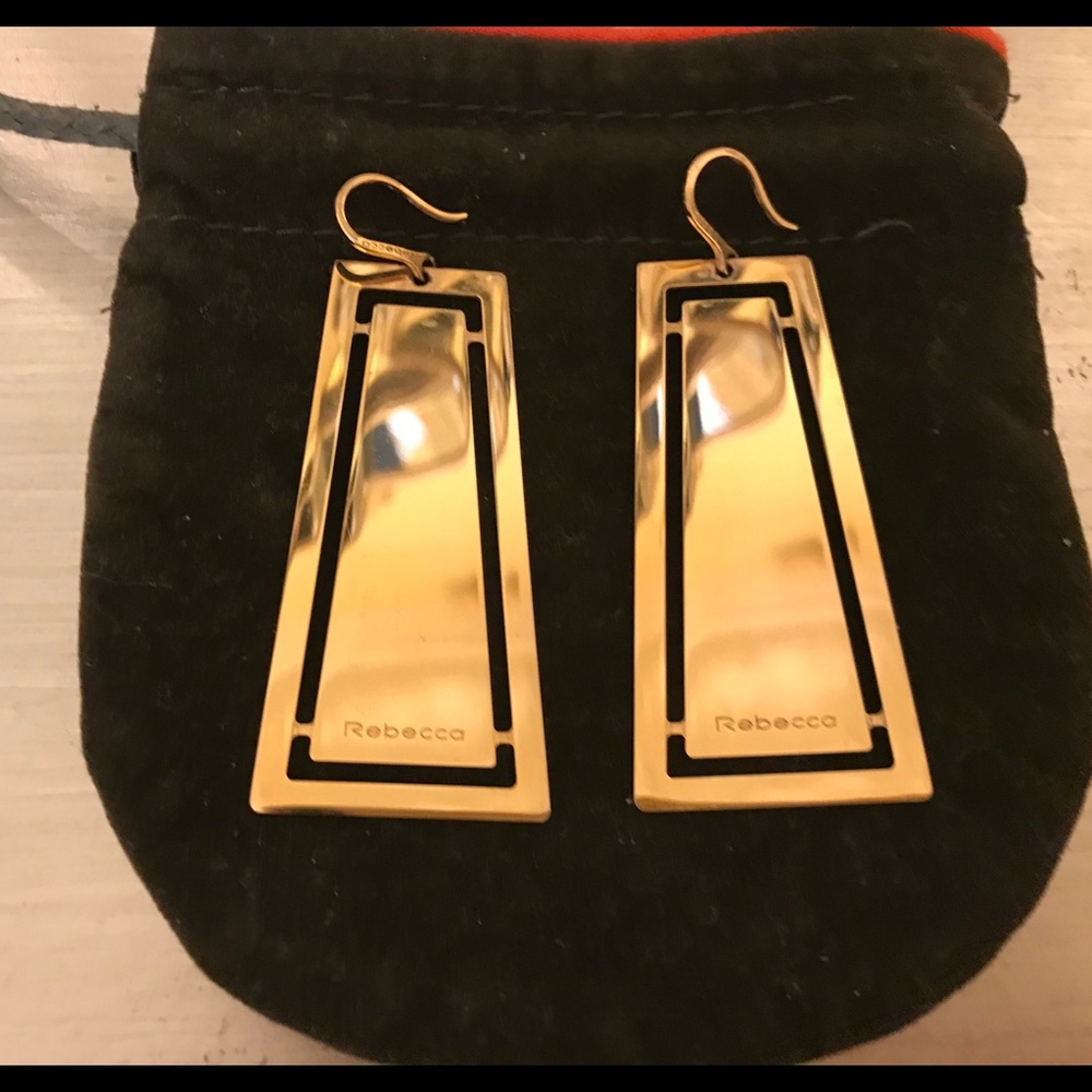 Rebecca rose gold earrings and necklace set